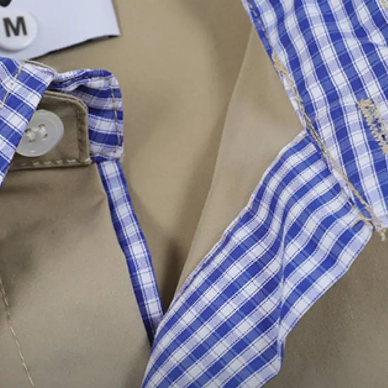 Preppy Plaid Blended Synthetic Fabrics Shirt-2