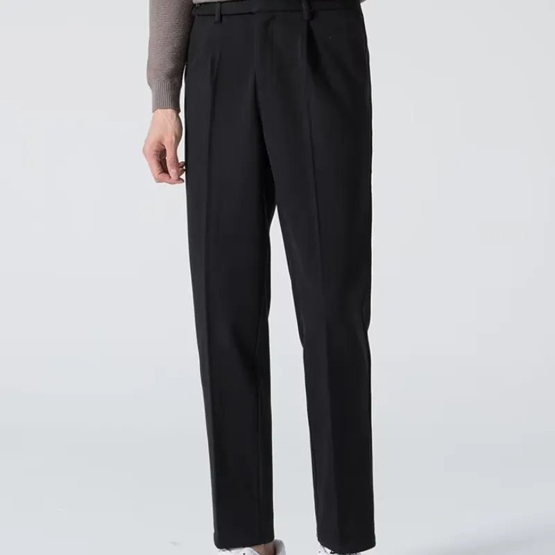 Simple Basics Woolen Fabric Suit Trousers-1