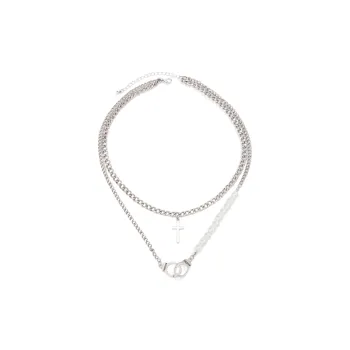 Cross Pearl Necklace   Hip Hop Design