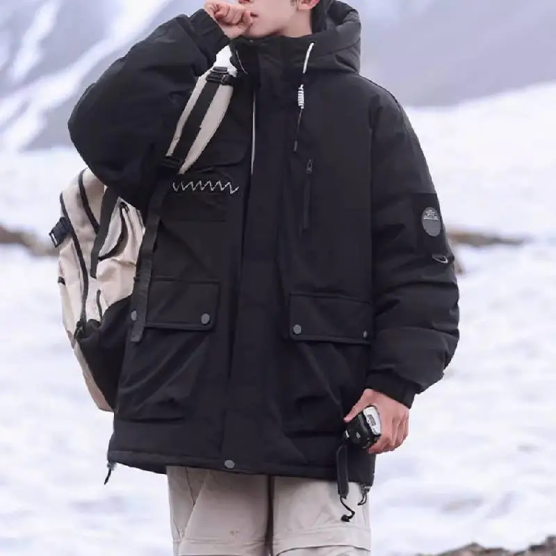 Loose Warming White Duck Down Jacket-6