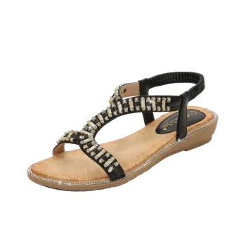 Casual Rhinestone Beach Sandals