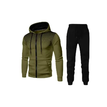 Fashionable Zipper Sweatshirt Set