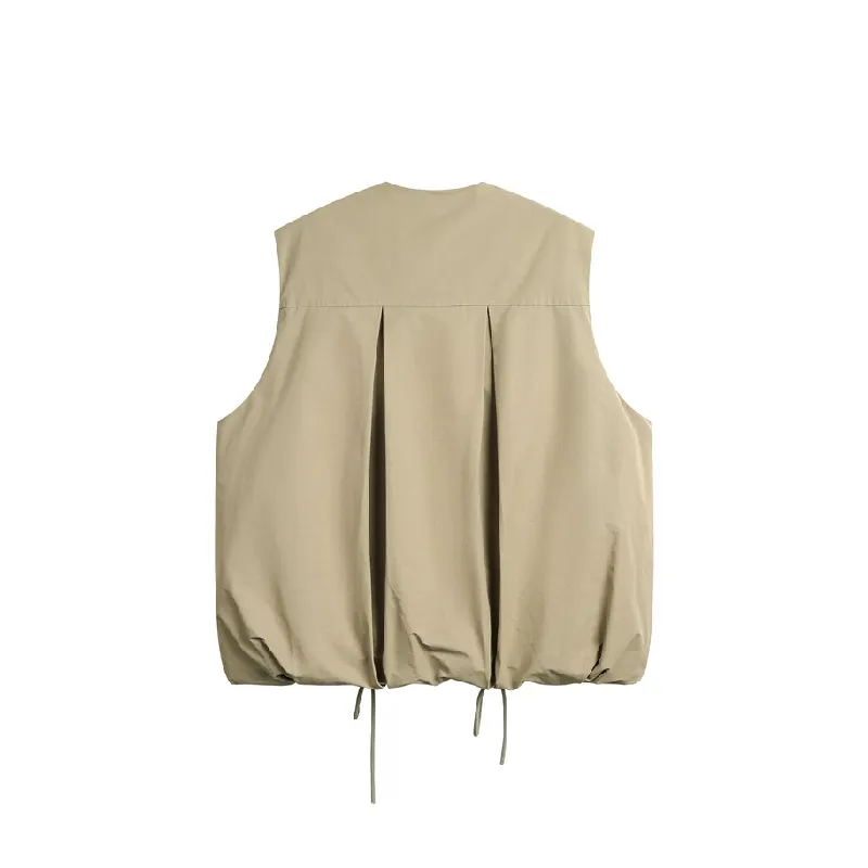 Casual Loose Blended Synthetic Fabrics Vest-1