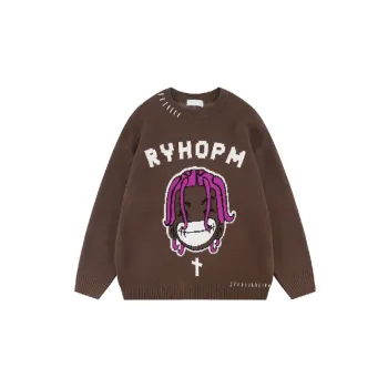 Hip hop Creative Embroidered Knitwear
