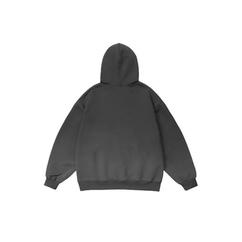 Gradient Hooded Sweatshirt Retro Jacket-1