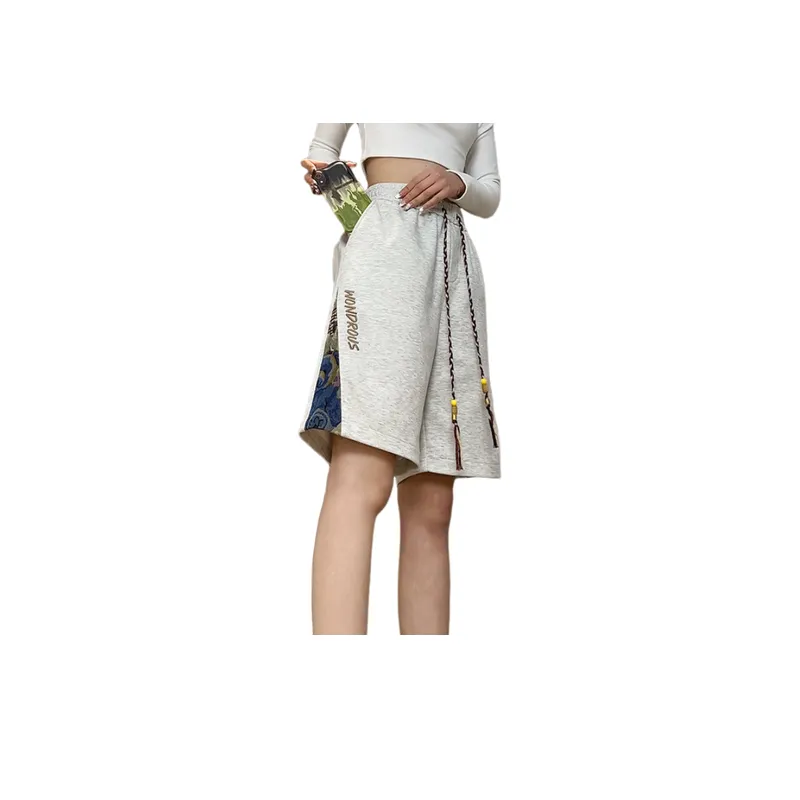 Bear Pattern Printed Shorts-8