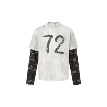 Casual Print Loose Long Sleeve T shirt