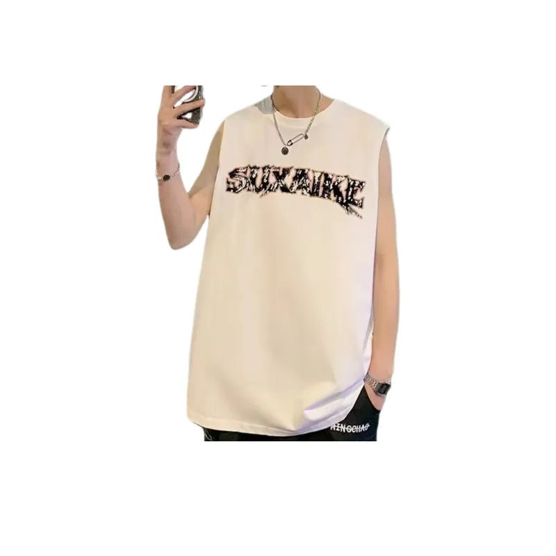 Pure Cotton Trendy Sports Sleeveless Vest-3