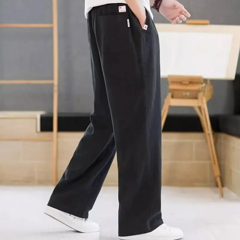Simple Loose Breathable Casual Pants-1