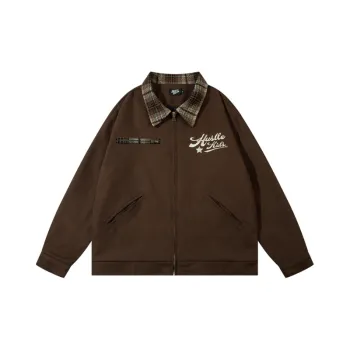 Vintage Loose Lapel Long sleeved Design Sense Stitching Cardigan Jacket