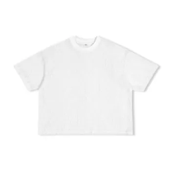 Fashionable Hollow Out Cotton Blended Fabric T Shirt