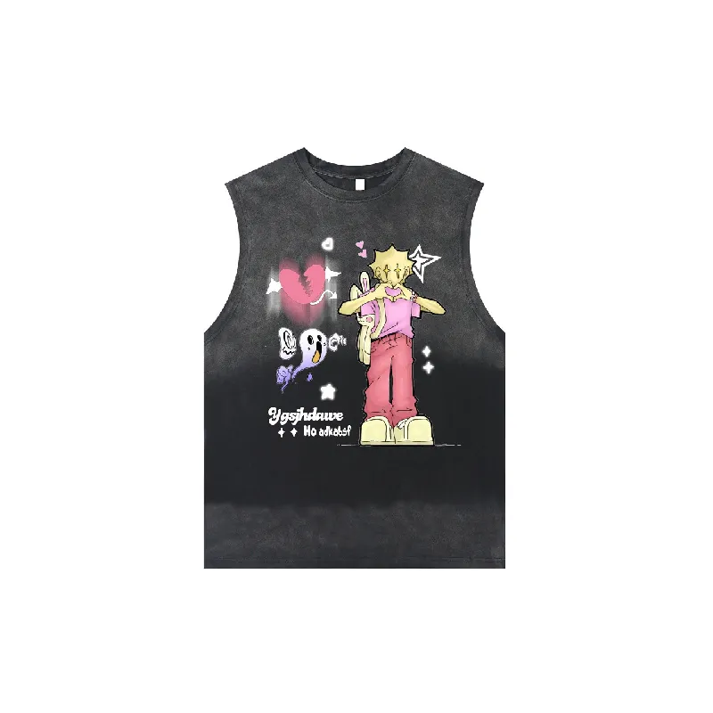 Street Loose 100% Cotton Vest-0