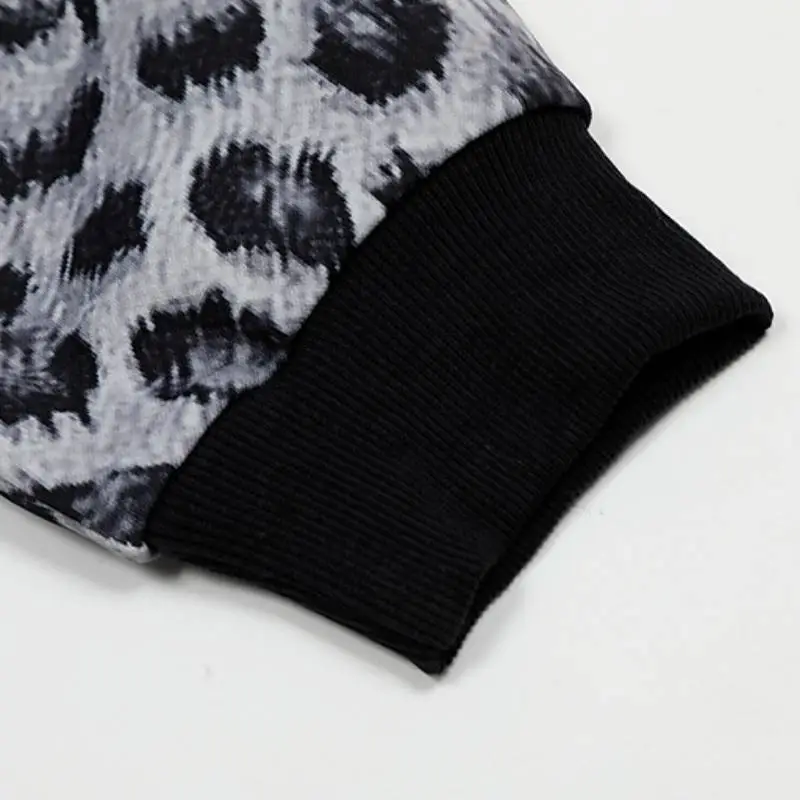 Leopard Print Contrast Color Sweater Women-5