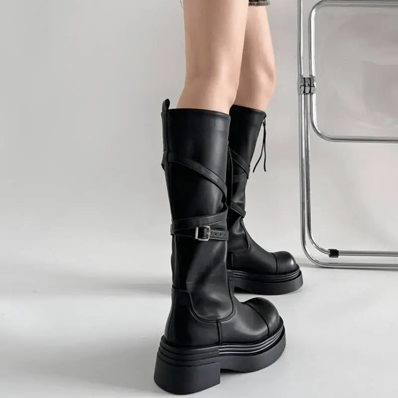 Retro Fashionable Knee High Boots-4