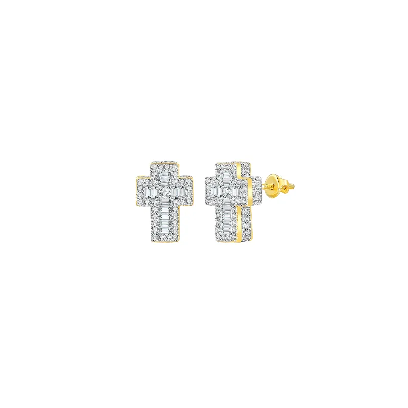 Simple Cross Ear Stud-0