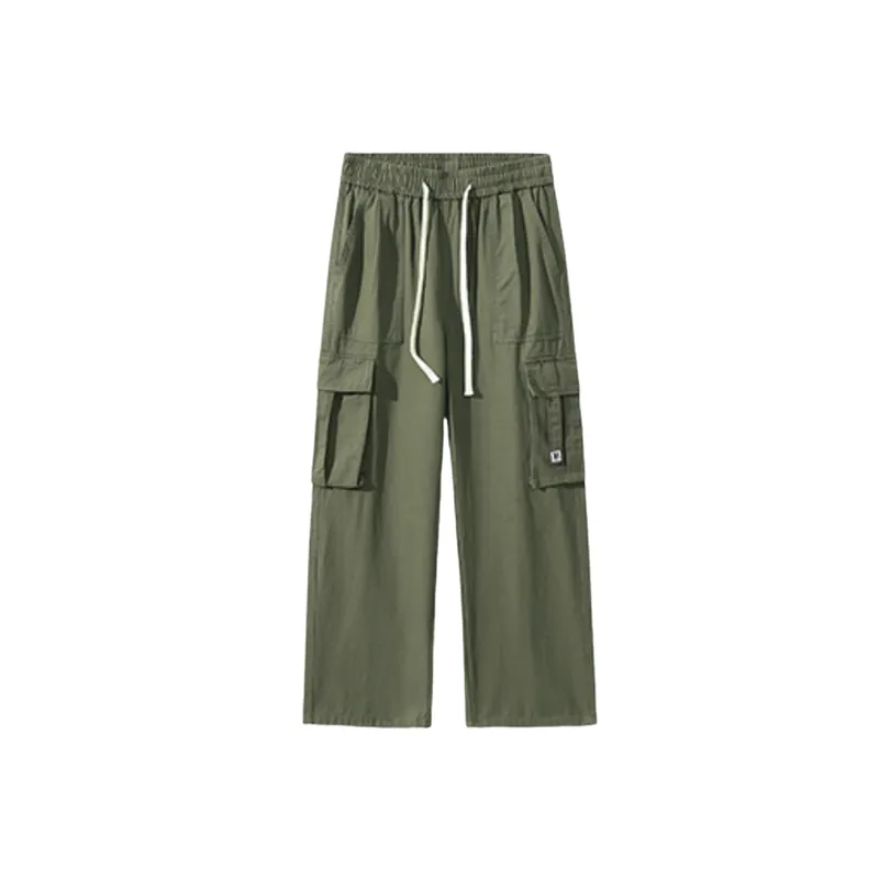 Loose Casual Cotton Cargo Pants-0