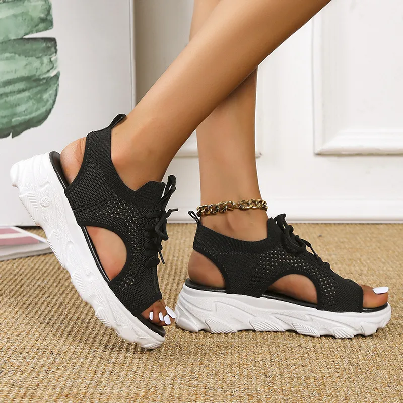 Casual Hollow Out Beach Sandals-1