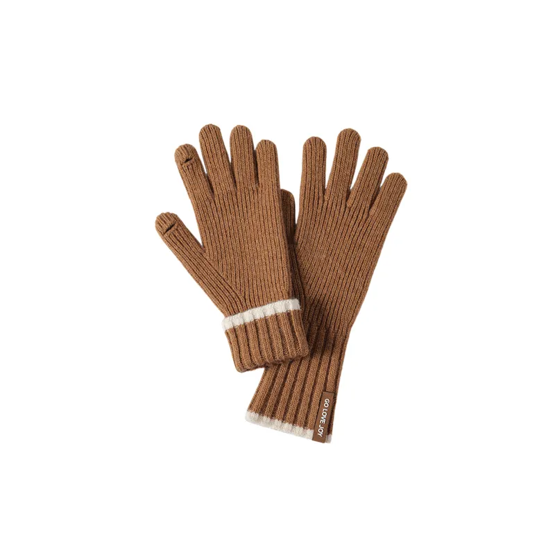 Basics Simple Knit Gloves-1