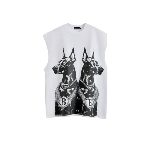 Doberman Print Sleeveless T-Shirt