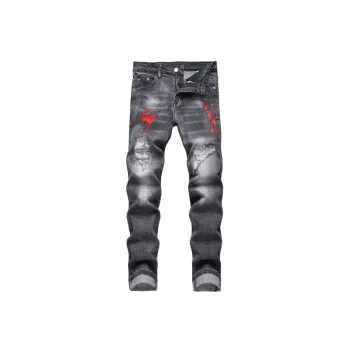 Trendy Embroidered Jeans