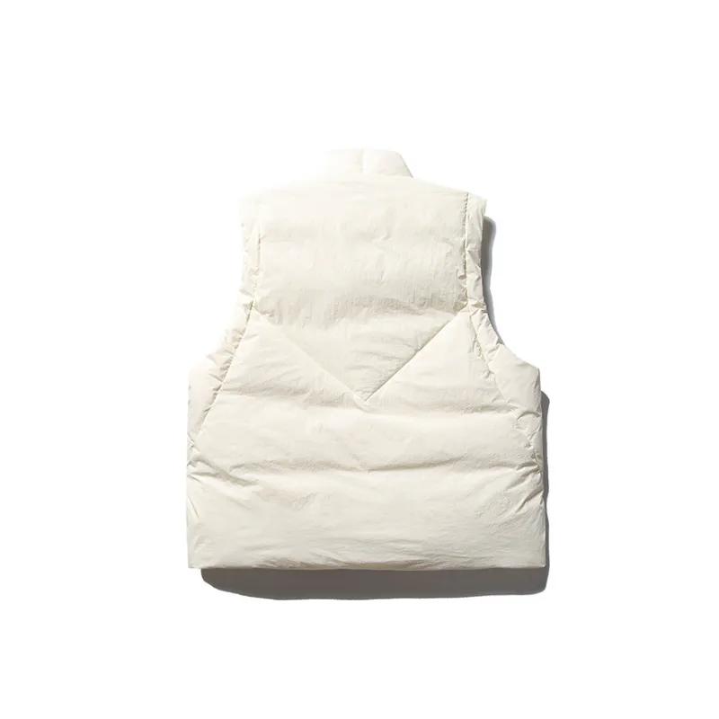 Simple Sleeveless Top Retro Three dimensional Pocket Down Vest-1