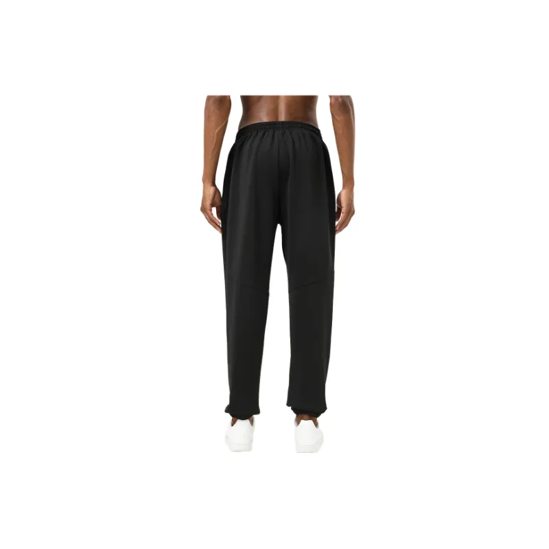 Sporty Loose Blended Synthetic Fabrics Casual Pants-3