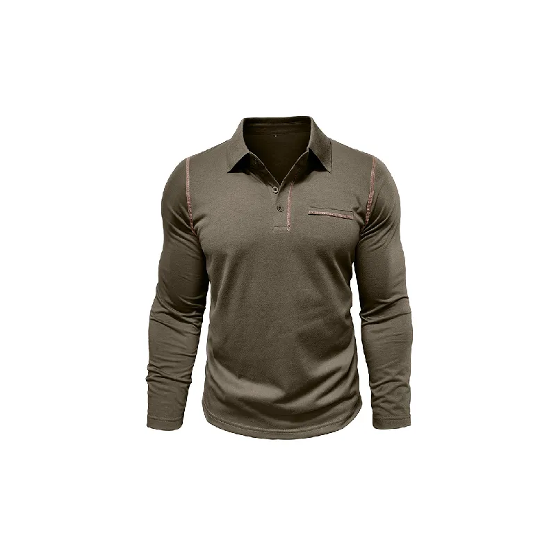 Fashionable Long Sleeve Polo-6