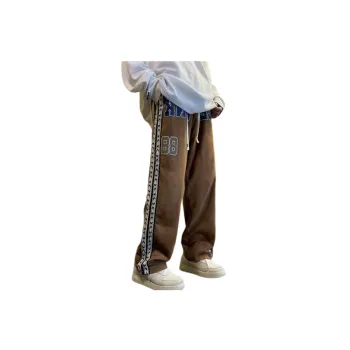 Retro High Street Loose Straight Casual Pants