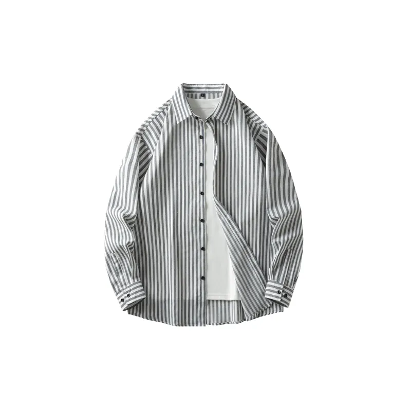 Casual Striped Corduroy Shirt-0
