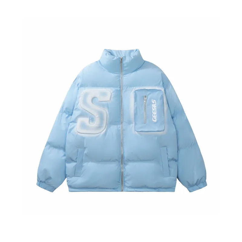 Fashionable Letter Quilted Jacket-4