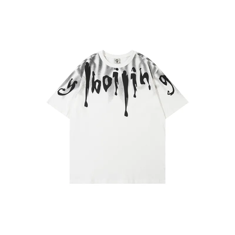 Retro Casual Mirror Image T Shirt-2