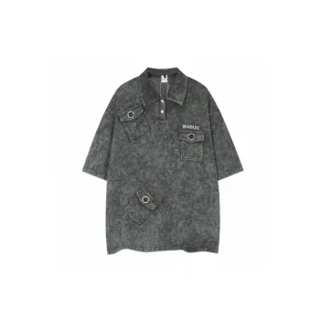 Washed Loose Polo Shirts