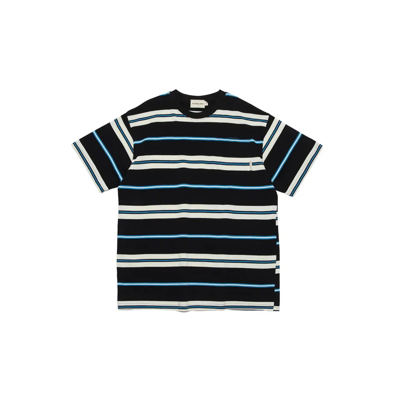 Vintage Contrast Striped T Shirt-5