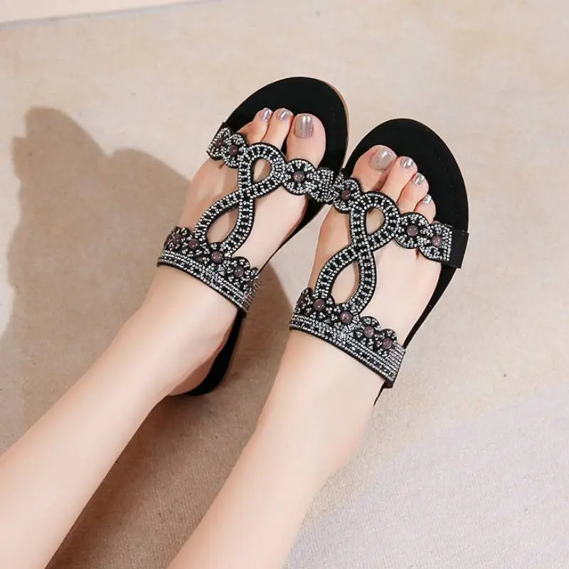 Fashionable Rhinestone Beach Sandals-4