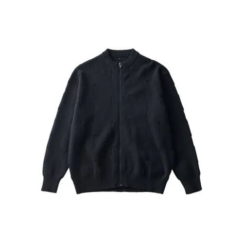 Fashionable Zipper Blended Synthetic Fabrics Sweater