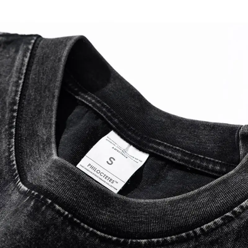 Loose Plain 100% Cotton T Shirt-4