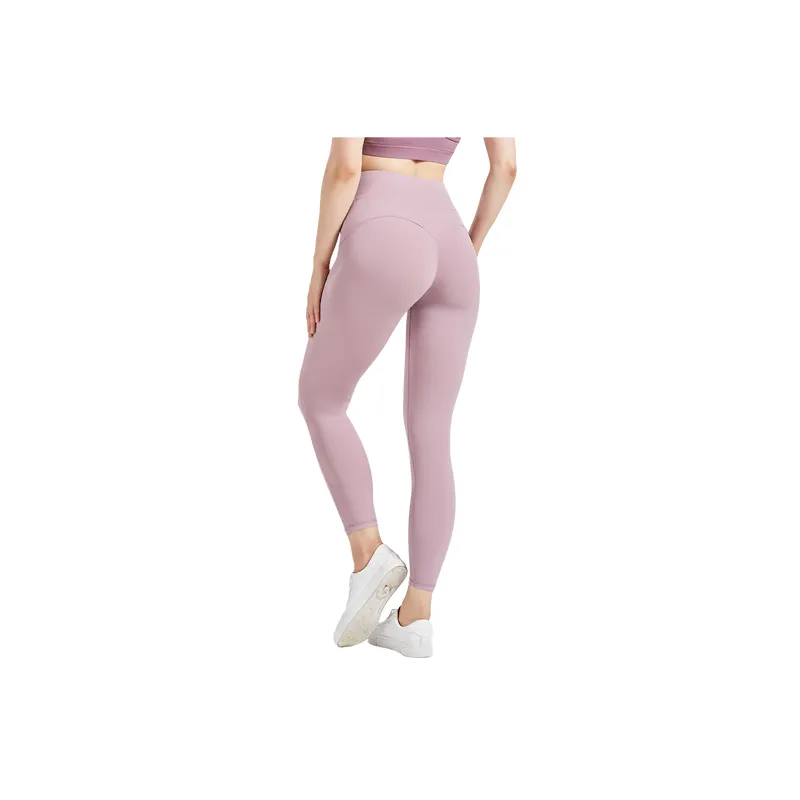 Casual Plain Nylon Leggings-3