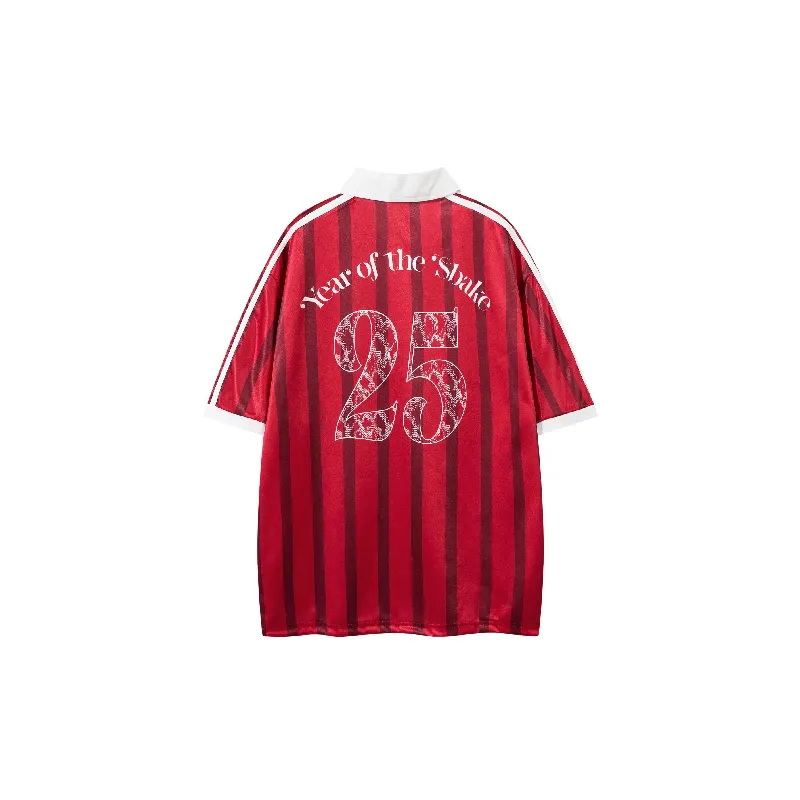 Fashionable Striped Blended Synthetic Fabrics Polo-3