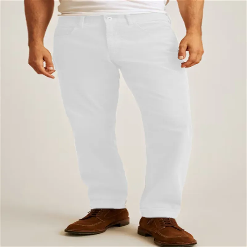 Simple Loose Cotton Blended Fabric Casual Pants-9