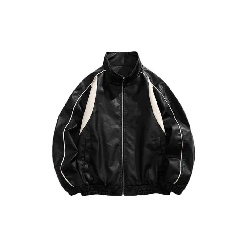 Casual Glamorous Leather Jacket-0