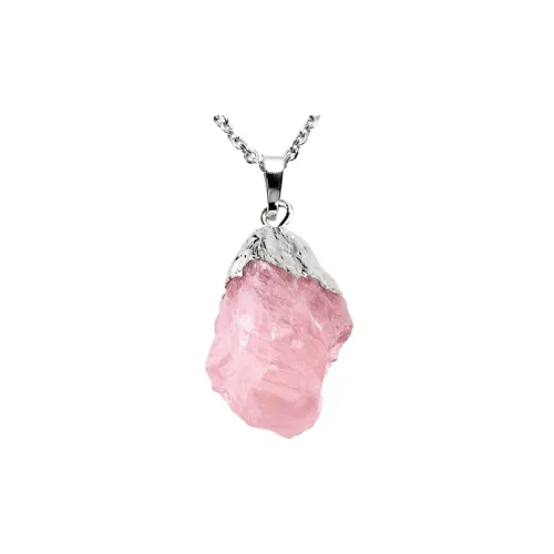 Natural Irregular Astyite Edge Pendant Irregular Powder Crystal Necklace