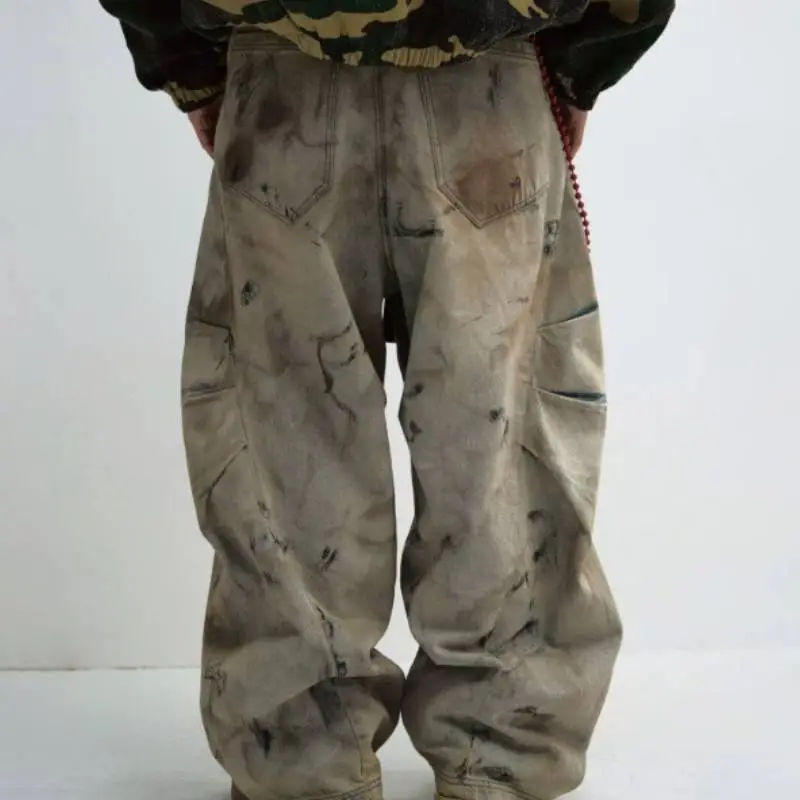 Retro Washed Straight Leg Jeans-3