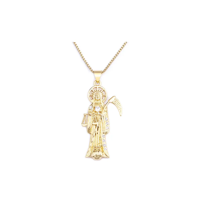 Skull Pendant Necklace-4