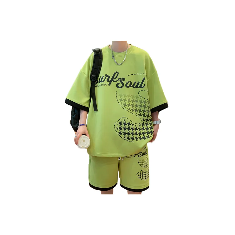 Trendy Short Sleeved Sports Suit-2