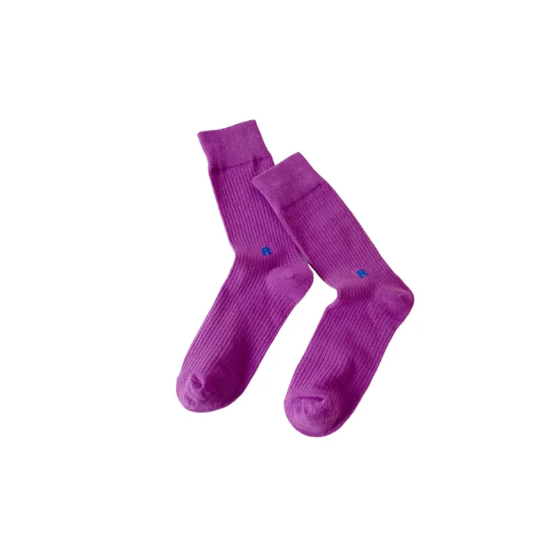 Basics Simple Cotton Mid Calf Sock-3