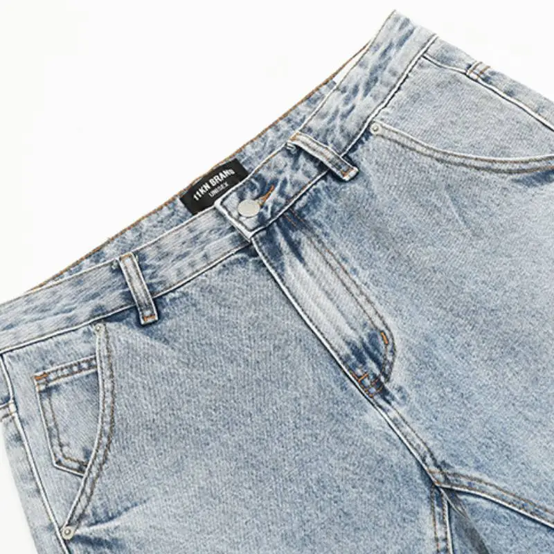 Retro Straight Leg Jeans-4