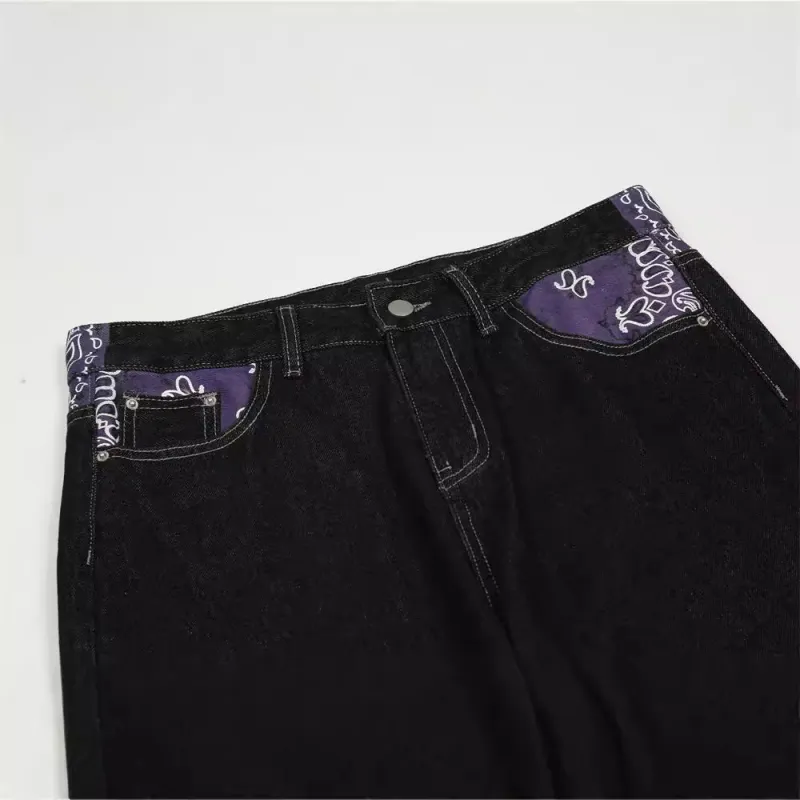 Trendy Contrast Color Jeans-2