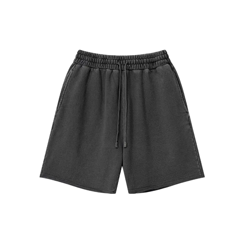 Fashionable Plain Cotton Casual Shorts-0