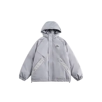Color matching Outdoor Tooling Vintage Pocket Decorative Hooded Cotton padded Jacket