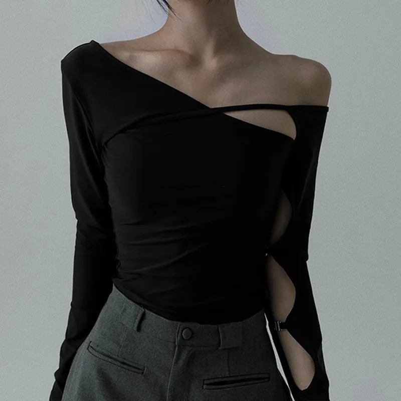 Fashionable Long Sleeve T Shirt Women-2